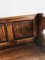 Antique Pitch Pine Church Bench with Hand-Carved Decoration, 1900s, Image 8