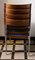 German Chromed Tubular Steel & Teak Stacking Chairs with Blue Fabric Upholstery from Casala, 1960s, Set of 4, Image 7