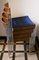 Deutsche Stapel Stühle aus Verchromtem Rohrstahl & Teak mit Blauem Bezug von Casala, 1960er, 4er Set 6