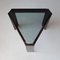 Dreieckiger Beistelltisch mit Glasplatte von Porada Arredi, 1970er 3