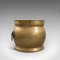 Antique English Brass Fireside Container, Circa 1900 1