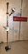 Lampada da terra in metallo cromato, acciaio e massiccio in mogano con 2 faretti di Officina di Ricerca, Italia, anni '60, Immagine 2