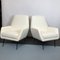 Italian White Velvet Armchairs, 1950s, Set of 2 6