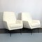 Italian White Velvet Armchairs, 1950s, Set of 2 17
