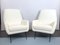 Italian White Velvet Armchairs, 1950s, Set of 2 1