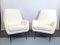 Italian White Velvet Armchairs, 1950s, Set of 2, Image 1
