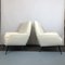 Italian White Velvet Armchairs, 1950s, Set of 2, Image 15