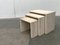 Vintage Travertine Nesting Tables, Set of 3 14