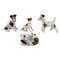 German Porcelain Terrier and Greyhound Figurines, Set of 4 1