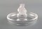 Jewelry Bowl in Clear Frosted Art Glass with Birds from Lalique 3