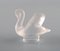 Swan Figures in Clear Frosted Art Glass from Lalique, Set of 2 5
