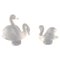 Swan Figures in Clear Frosted Art Glass from Lalique, Set of 2, Image 1