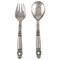 Acorn Salad Set in Sterling Silver by Georg Jensen 1