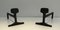 Modernist Cast Iron and Iron Andirons, 1950s, Set of 2, Image 2