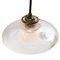 Industrielle Mid-Century Deckenlampe aus Glas 3