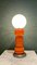 Italienische orangefarbene Tischlampe aus geblasenem Muranoglas von Carlo Nason für Mazzega, 1965 3