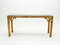 Italian Bamboo, Brass & Black Opaline Glass Console Table, 1970s 3