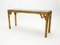 Table Console en Bambou, Laiton & Verre Opalin Noir, Italie, 1970s 4