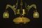 Viennese Jugendstil Adjustable Opaline Glass Chandelier, 1908 22