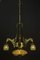 Viennese Jugendstil Adjustable Opaline Glass Chandelier, 1908 3