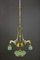 Viennese Jugendstil Adjustable Opaline Glass Chandelier, 1908 18