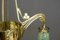 Viennese Jugendstil Adjustable Opaline Glass Chandelier, 1908 11