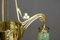 Viennese Jugendstil Adjustable Opaline Glass Chandelier, 1908, Image 11