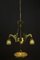 Viennese Jugendstil Adjustable Opaline Glass Chandelier, 1908 10