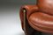 Mid-Century Cognac Leather Lounge Chairs by Osvaldo Borsani, Set of 2 5