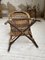 Wicker & Wood Side Chair, 1950s, Image 12