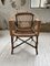 Wicker & Wood Side Chair, 1950s, Image 1