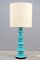 Vintage Turquoise & Beige Ceramic Table Lamp from Kaiser Idell / Kaiser Leuchten, 1970 1