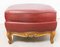 French Beech and Red Skai Ottoman, 1960s 3