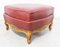 French Beech and Red Skai Ottoman, 1960s 4