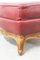 French Beech and Red Skai Ottoman, 1960s, Image 6