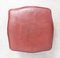 French Beech and Red Skai Ottoman, 1960s, Image 7