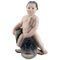 Figurine de Garçon Assise sur un Poisson en Porcelaine de Royal Copenhagen, 1920s 1