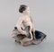 Porcelain Figurine of Boy Sitting on a Fish from Royal Copenhagen, 1920s 2