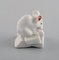 Model 5905 Porcelain Figurine of Little White Mouse from Royal Copenhagen, 1920s 4