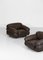 Sesann Leather Armchairs by Gianfranco Frattini for Cassina, Set of 2 5