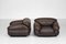 Sesann Leather Armchairs by Gianfranco Frattini for Cassina, Set of 2 3