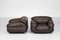 Sesann Leather Armchairs by Gianfranco Frattini for Cassina, Set of 2, Image 3