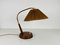 Mid-Century Teak and Rattan Table Lamp from Temde, 1970s 2