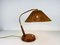 Mid-Century Teak and Rattan Table Lamp from Temde, 1970s 5