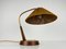 Lámpara de mesa Mid-Century de teca y ratán de Temde, años 70, Imagen 4