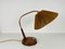 Mid-Century Teak and Rattan Table Lamp from Temde, 1970s 3