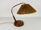 Mid-Century Teak and Rattan Table Lamp from Temde, 1970s 14