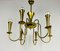 Large Italian Mid-Century Brass 6-Arm Sputnik Chandelier, 1950s, Image 14