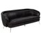 Schwarzes Italienisches Vintage Ledersofa, 1960er 1