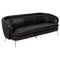Vintage Italian Black Leather Sofa, 1960s 1